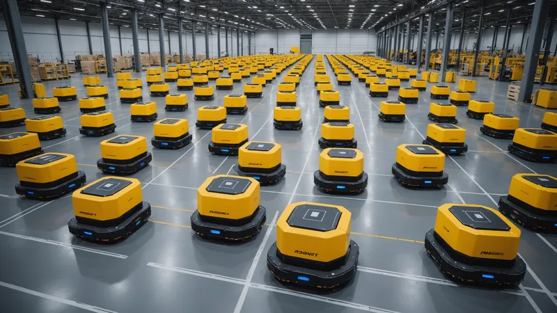 High-utilization robot fleet in active fulfillment center operations